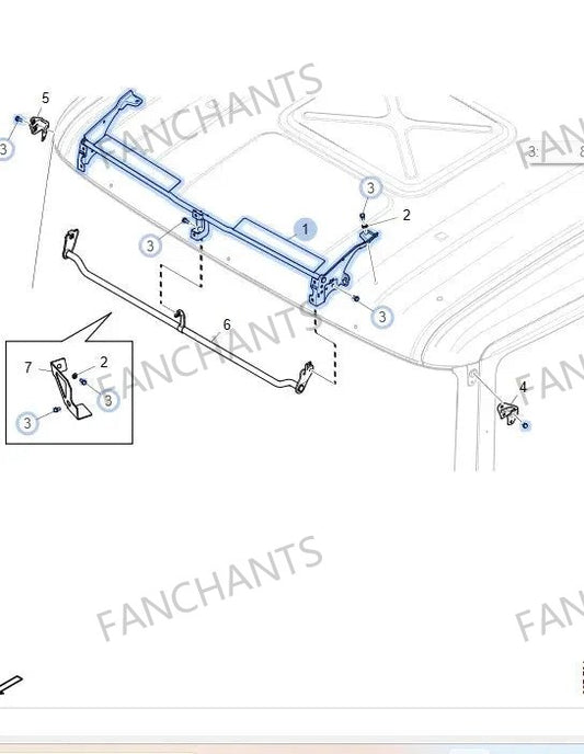 2268651 SCANIA Sunshade Bracket | ISO 39001 & ISO 16121-Compliant Multi-OE Sunshade Mounting System