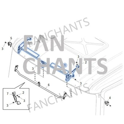 CHINA Factory Wholesale 2268651 2055784 2427987 SUNSHADE BRACKET for SCANIA 1995-2016 - EuroTruckParts