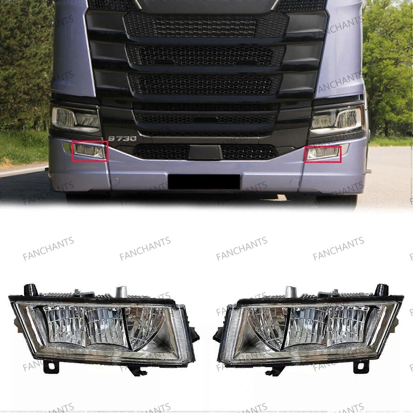 FOG LAMP 2552715 2552714 2760344 2760425 FIT FOR SCANIA L-, P-, G-, R-, S Series