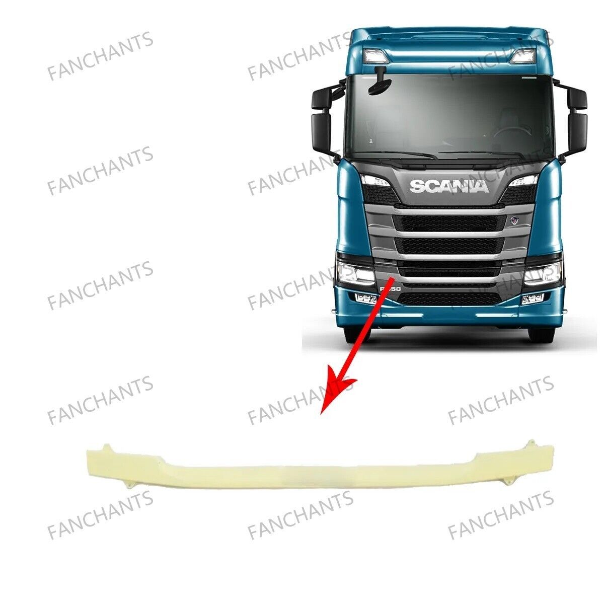 FANCHANTS 2329070 Trim Strip Front Panel for SCANIA 2016 - 2021 L-, P-, G-, R