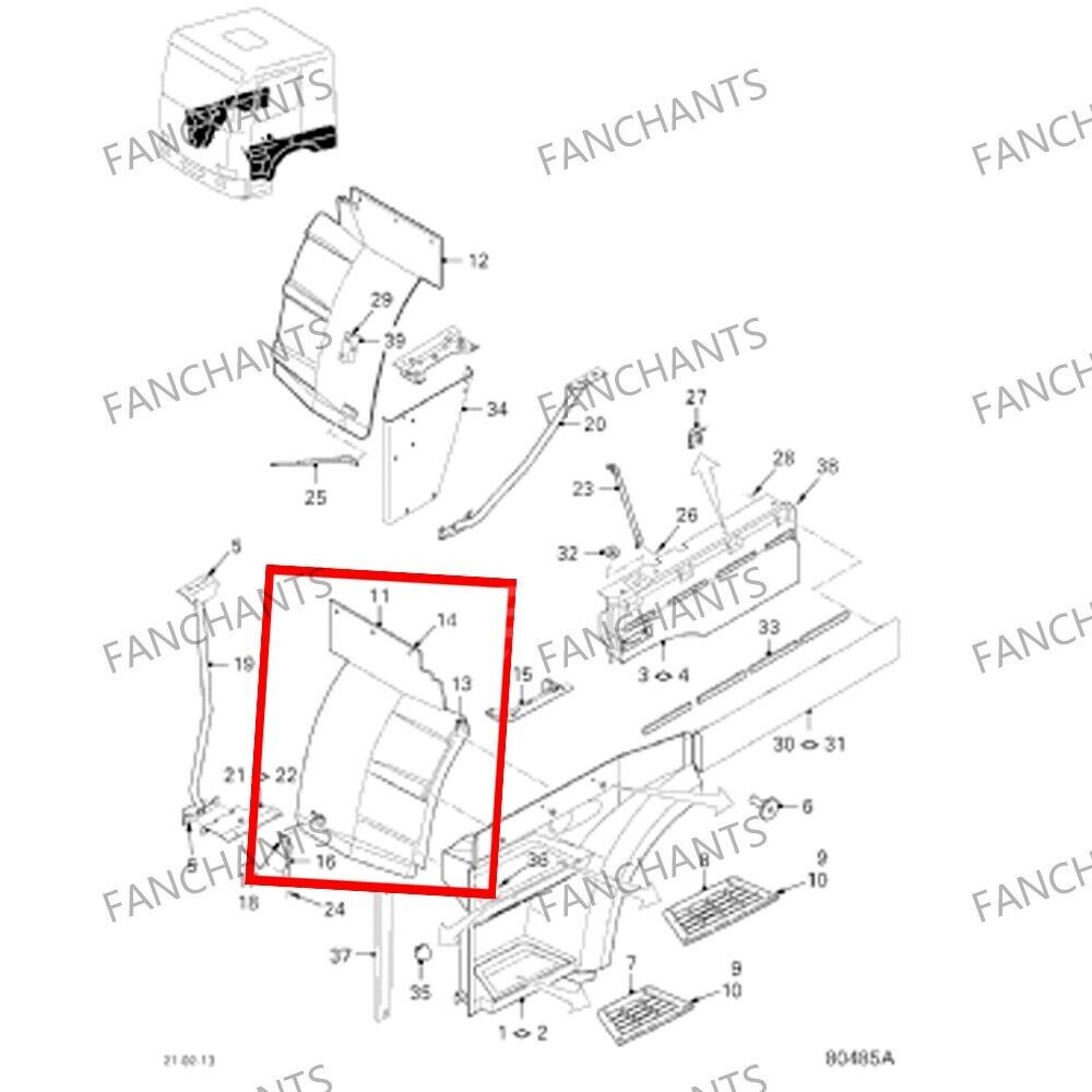1796249 1291169 1809277 1796248 1291168 Mudguard TRUCK EU 2001 - 2021