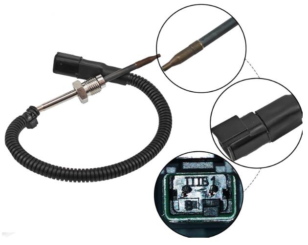 21164414 Exhaust Gas Temperature Sensor EGT Sensor S11022 Compatible fit for Mack 2011-2014 MP7 MP8 MP10 and Volvo 2011-2017 D11 D13 D16 Engines - EuroTruckParts