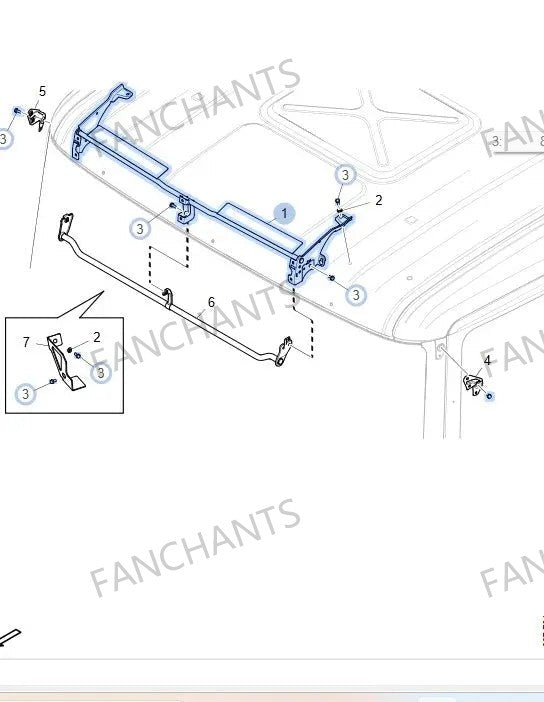 CHINA Factory Wholesale 2268651 2055784 2427987 SUNSHADE BRACKET for SCANIA 1995-2016 - EuroTruckParts