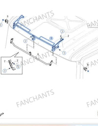 CHINA Factory Wholesale 2268651 2055784 2427987 SUNSHADE BRACKET for SCANIA 1995-2016 - EuroTruckParts