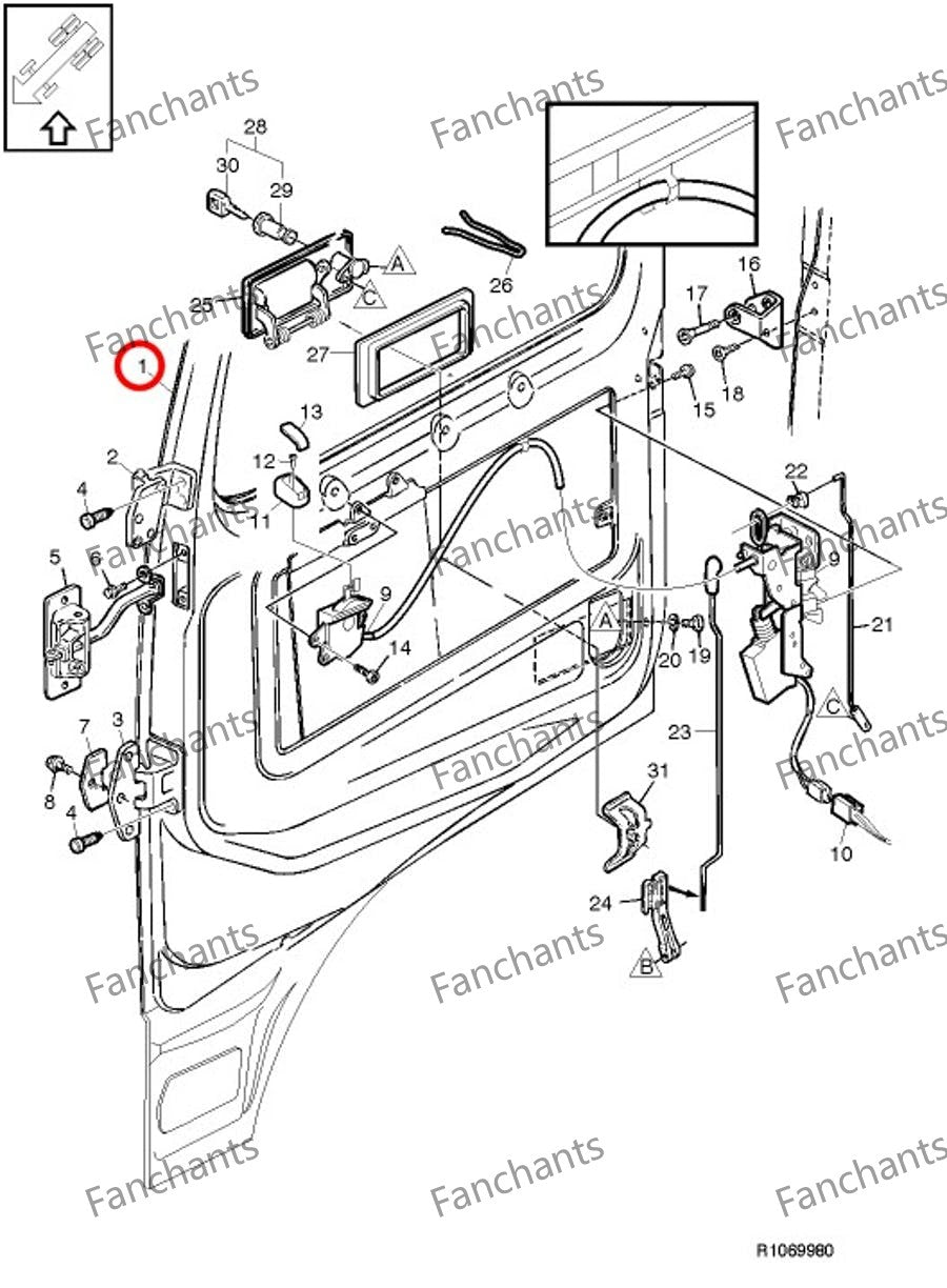 20360850 Door For VOLVO FH FM 1998 - 2001 - EuroTruckParts
