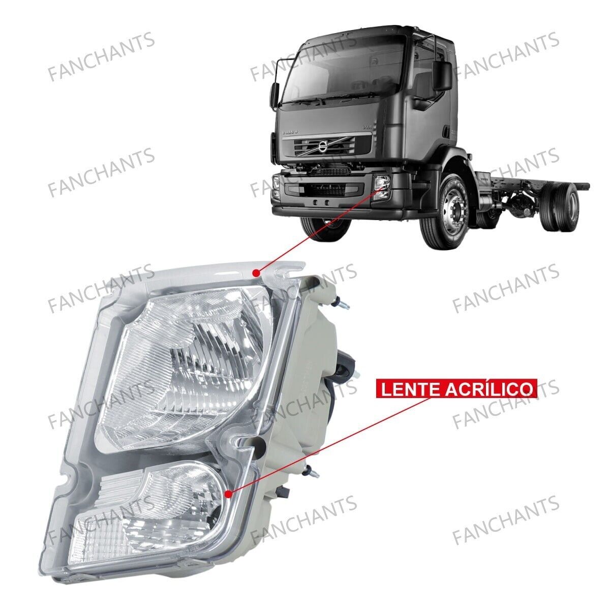 Suitable for Volvo VM Headlamp 20818771 20818779 89210728 20818763 20818768